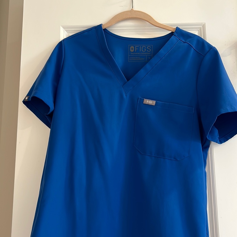 Small Figs Caterina Blue Scrub Top